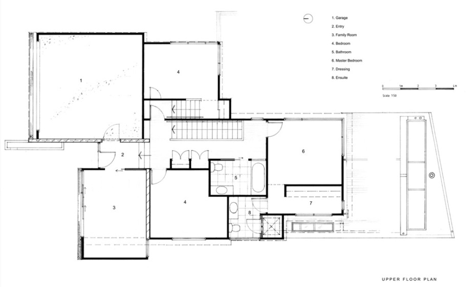 Modern New House in Point Chevalier- Upper Floor Plan